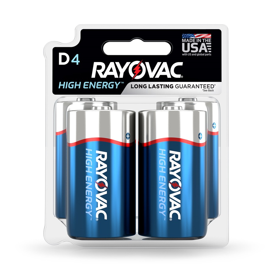 Rayovac Alkaline D Batteries 2-Pack Retail Packs