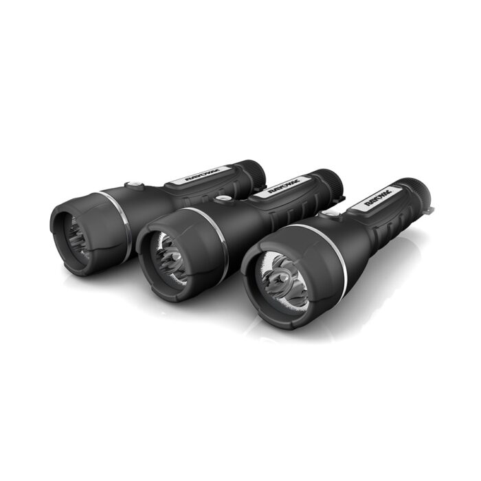 Brite Essentials 2AA & 2D LED Robust Rubberized 3-Pack