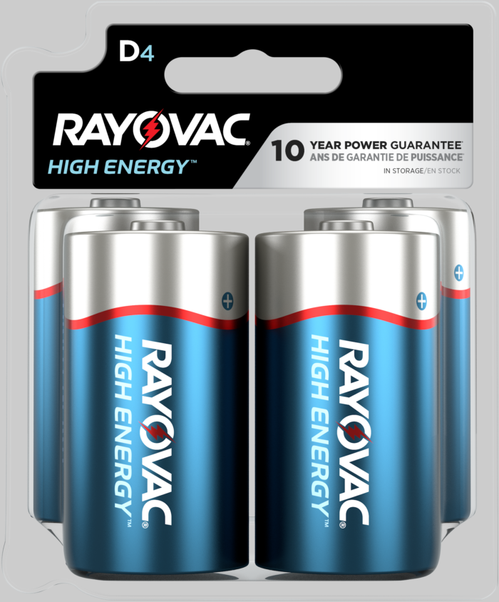 Rayovac High Energy D batteries pack of 4