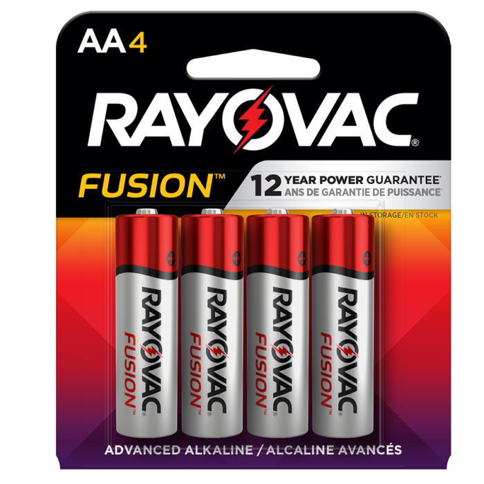 AA Fusion Advanced Alkaline Batteries AA 4 carded pack