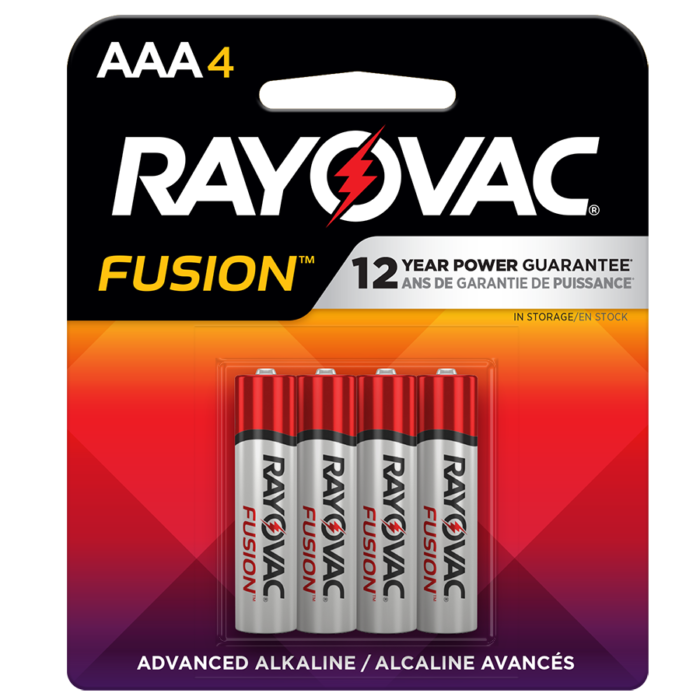 AAA Fusion Advanced Alkaline Batteries Carded 4 pack